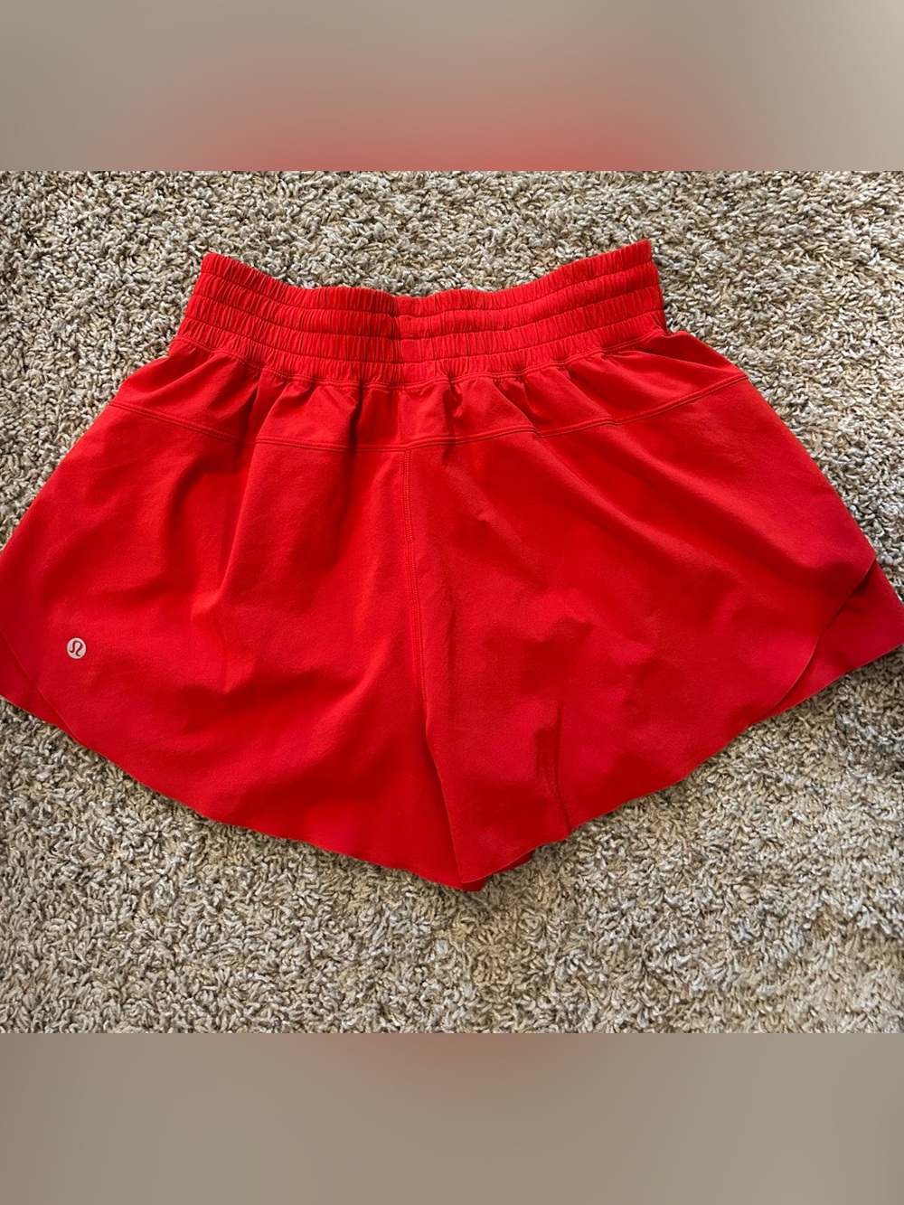 Lululemon Red Shake It Out Shorts - Picture 2 of 3